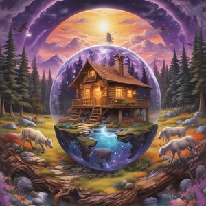 Fantasy Cabin Art Print